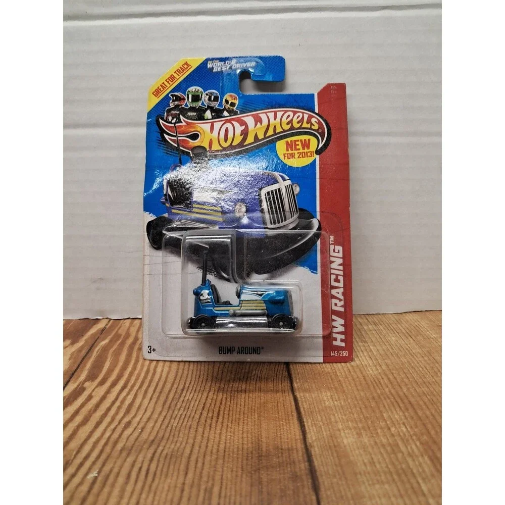 Mattel Hot Wheels BUMP AROUND HW RACING blue Bumper-Cars # 145/250 New 2013